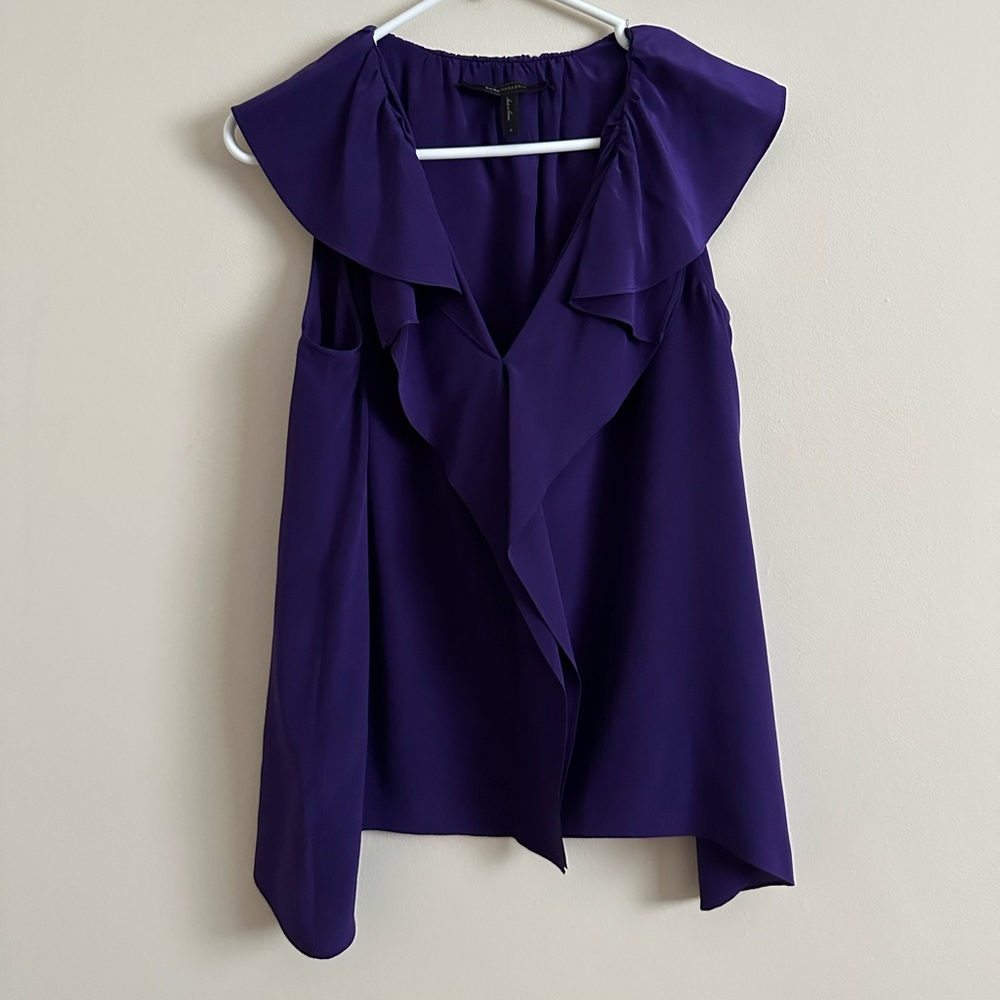 BCBG purple silk top